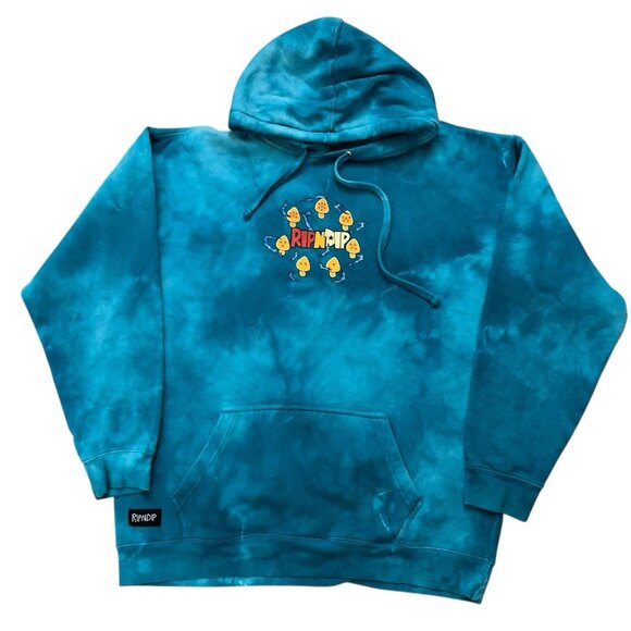 Ripndip Hoodie Mens Size L Pullover Dragon Ball Super Sainerm Green Tie-Dye - Picture 1 of 6